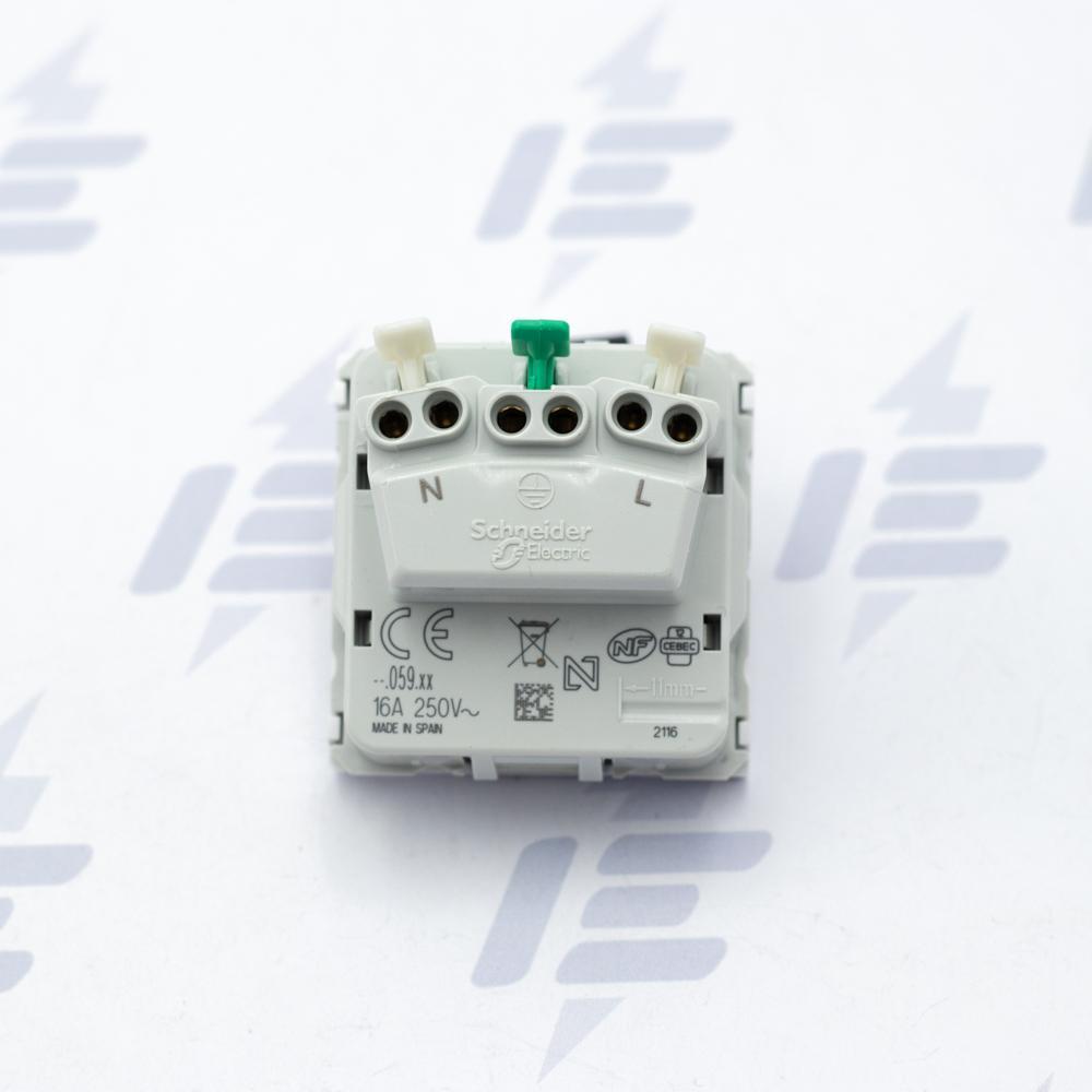 MGU3.059.18 Unica - Zásuvka 230V/16A, 2P+PE, clonky, bezšroubová, Polar