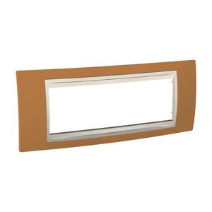 MGU6.106.569 Unica Allegro - Krycí rámeček šestimodulový, Orange/Marfil