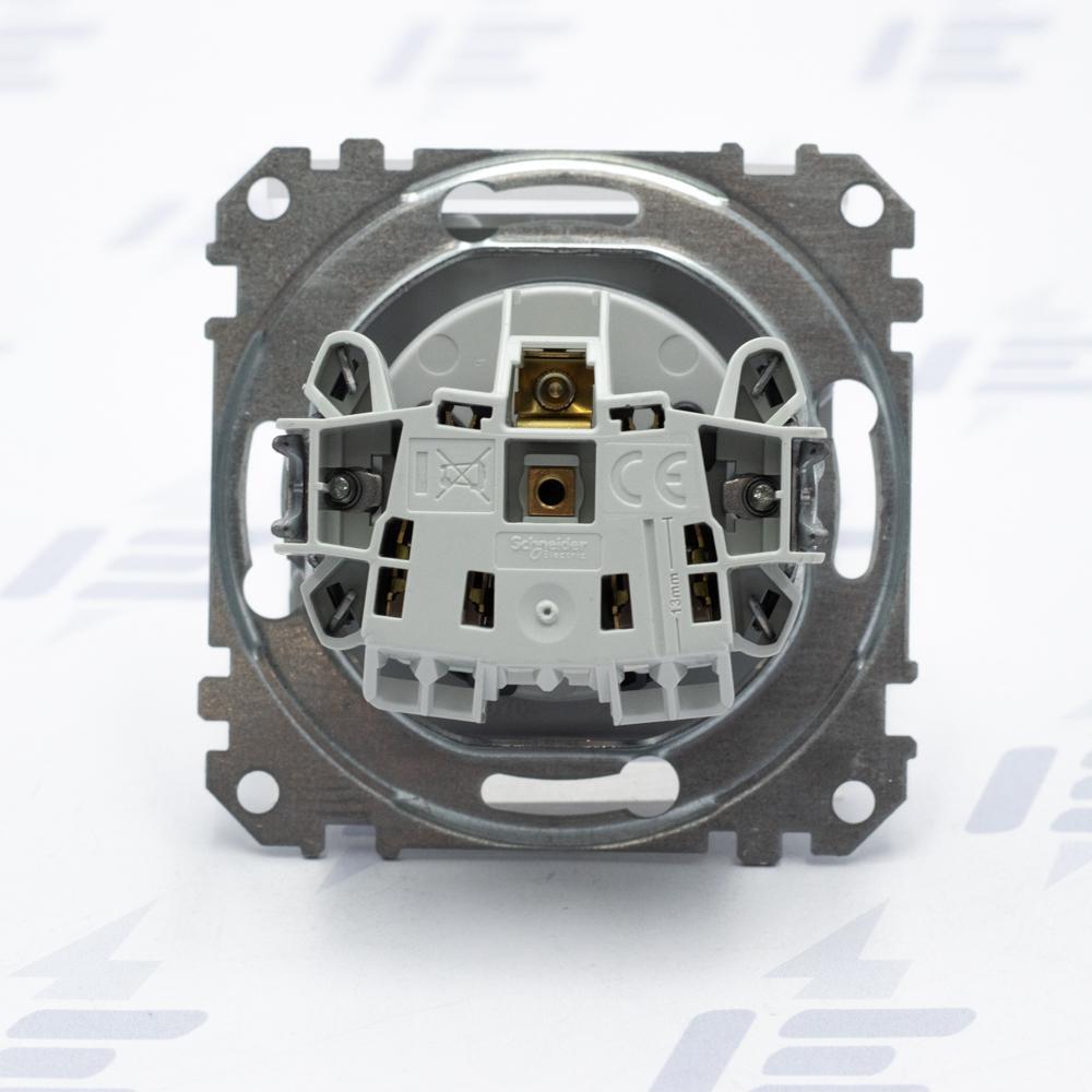 SDD113012 Sedna D/E - Zásuvka 230V 16A clonky bezšroubová, Aluminium