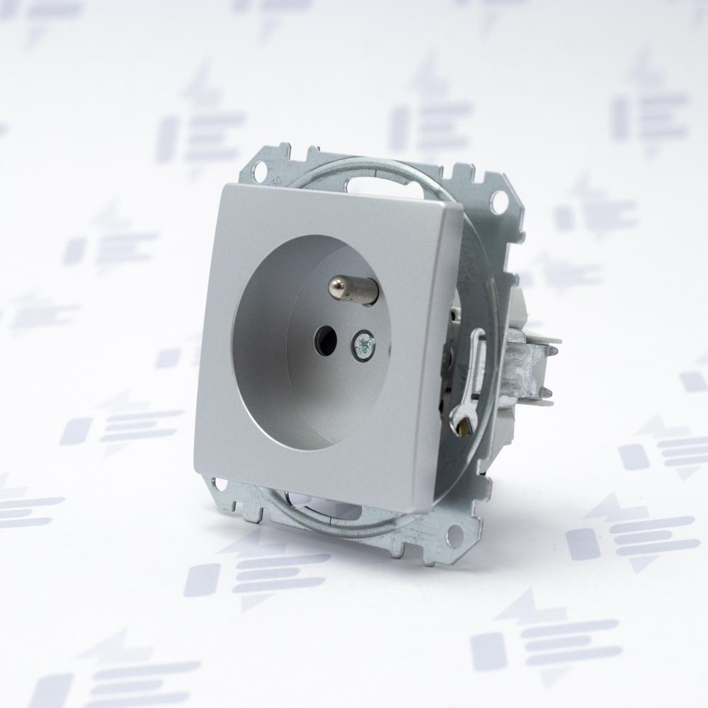 SDD113012 Sedna D/E - Zásuvka 230V 16A clonky bezšroubová, Aluminium