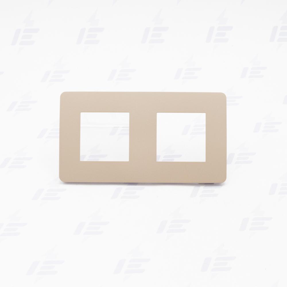 NU280426 Unica Studio Color - Krycí rámeček dvojnásobný, Taupe/Bílý