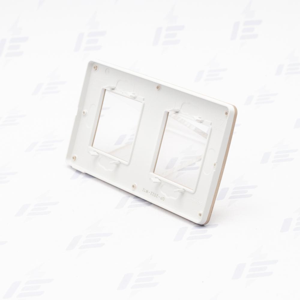 NU280426 Unica Studio Color - Krycí rámeček dvojnásobný, Taupe/Bílý