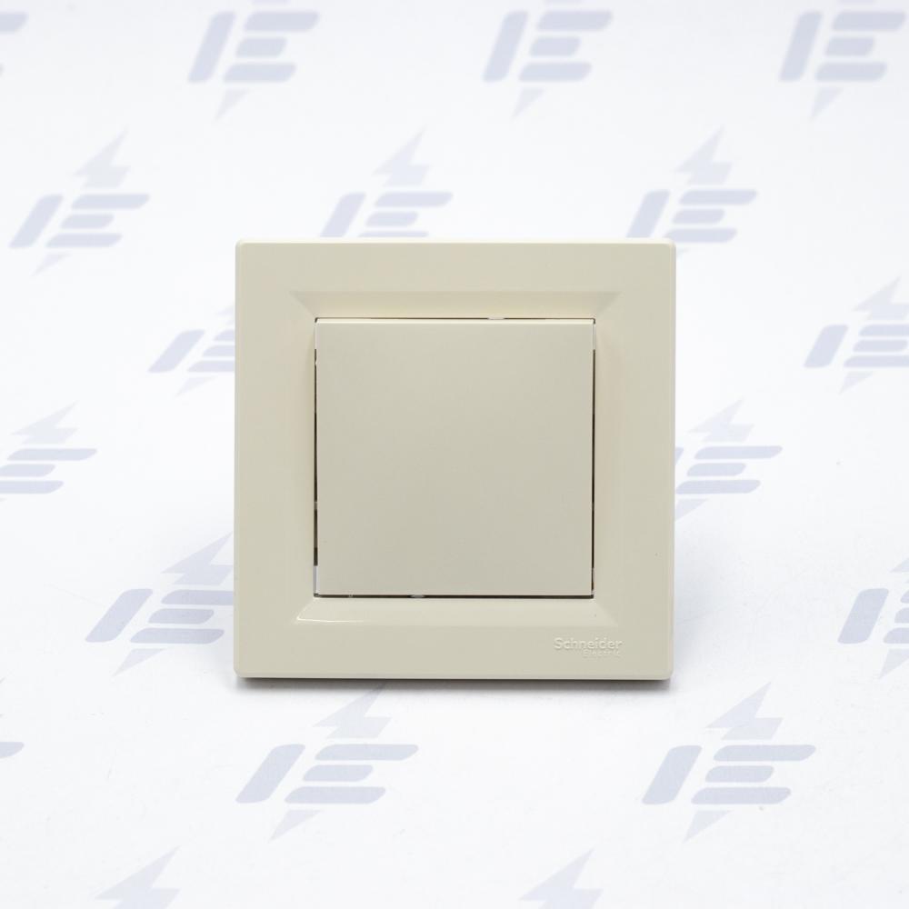 EPH0400123 Asfora - Přepínač střídavý řazení 6, bezšroubový, krémová