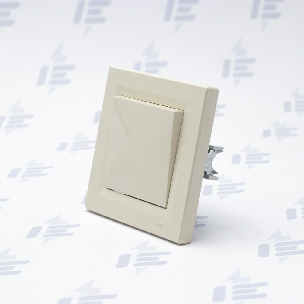 EPH0400123 Asfora - Přepínač střídavý řazení 6, bezšroubový, krémová