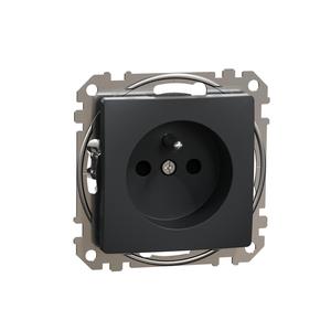 SDD114012 Sedna D/E - Zásuvka 230V 16A clonky bezšroubová, Antracit