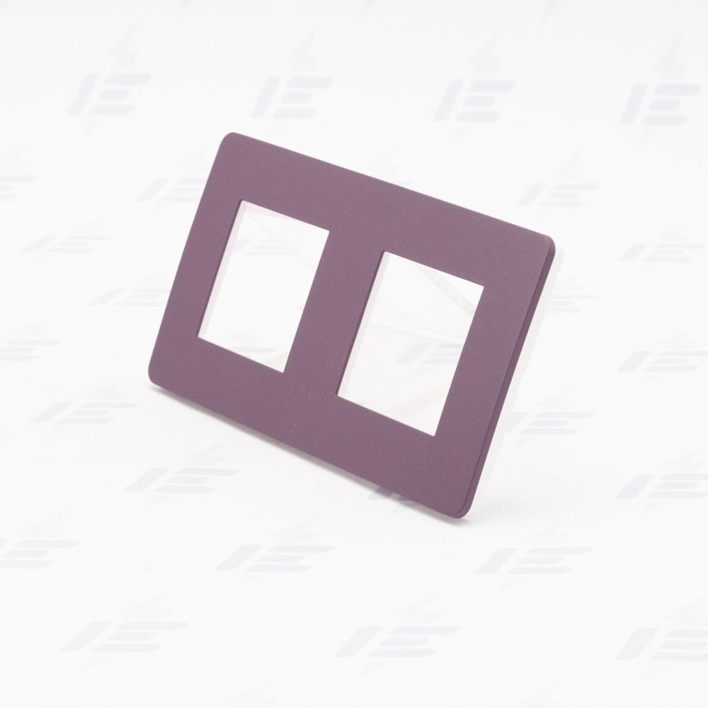 NU280414 Unica Studio Color - Krycí rámeček dvojnásobný, Plum/Bílý