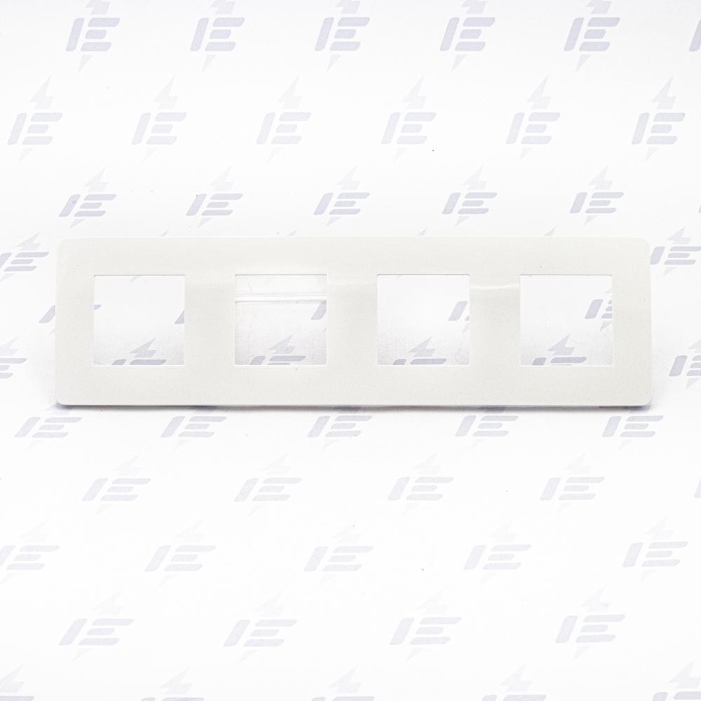 NU280818 Unica Studio Color - Krycí rámeček čtyřnásobný, Bílý/Bílý