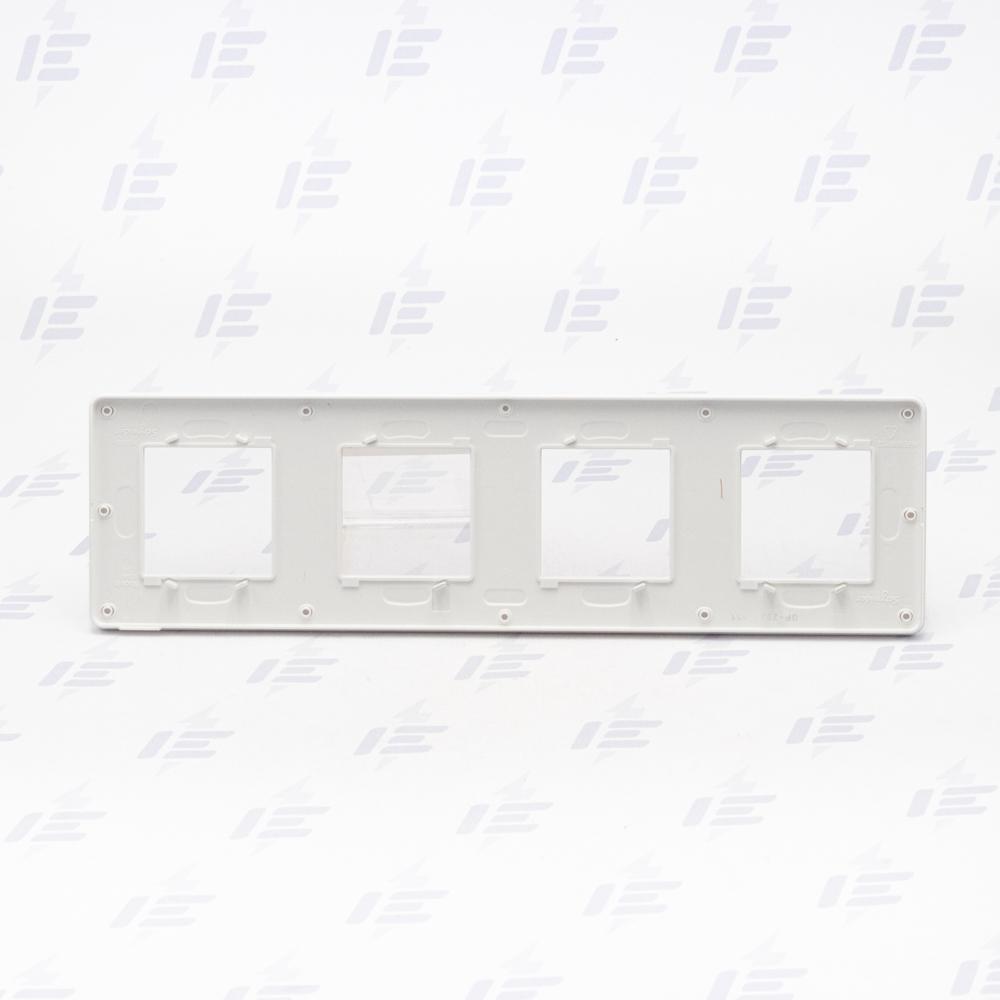 NU280818 Unica Studio Color - Krycí rámeček čtyřnásobný, Bílý/Bílý