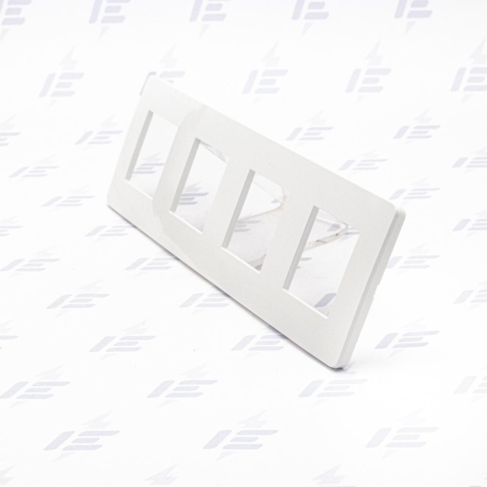 NU280818 Unica Studio Color - Krycí rámeček čtyřnásobný, Bílý/Bílý