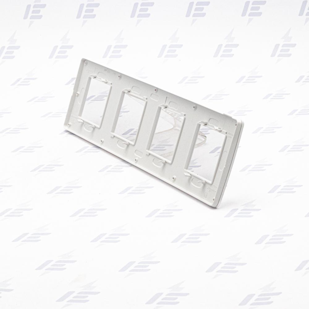 NU280818 Unica Studio Color - Krycí rámeček čtyřnásobný, Bílý/Bílý