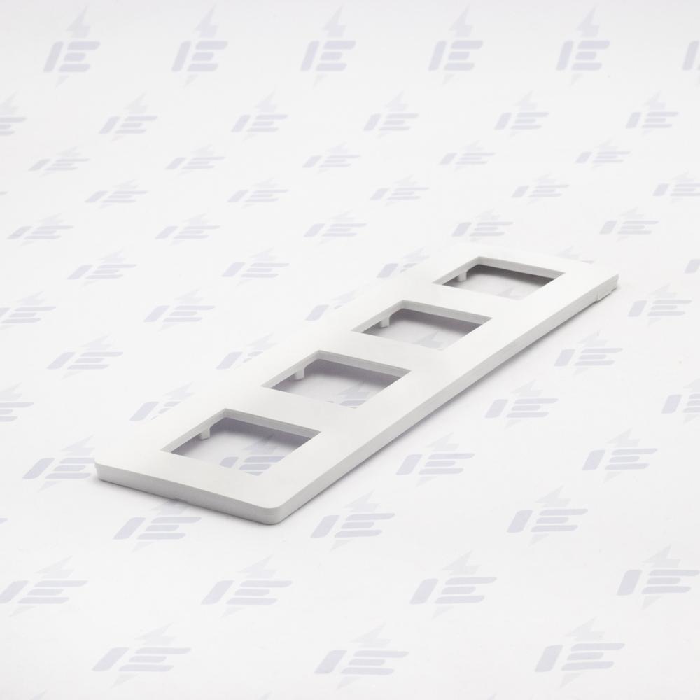 NU280818 Unica Studio Color - Krycí rámeček čtyřnásobný, Bílý/Bílý