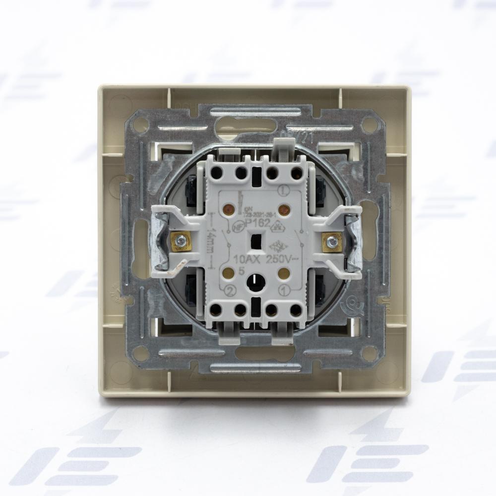 EPH0300123 Asfora - Přepínač sériový řazení 5, bezšroubový, krémová