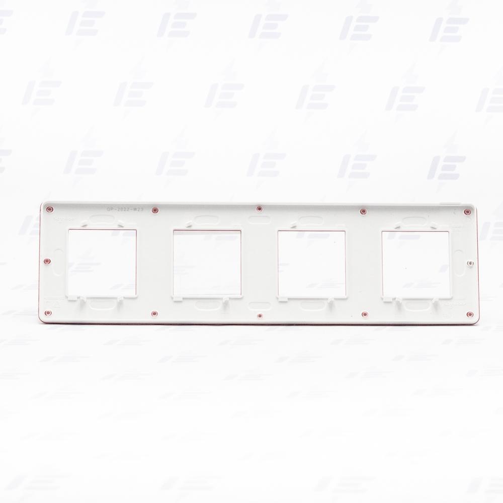 NU280813 Unica Studio Color - Krycí rámeček čtyřnásobný, Red/Bílý