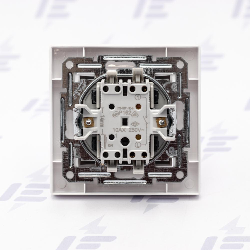 EPH0100121 Asfora - Spínač jednopólový řazení 1, bezšroubový, bílá