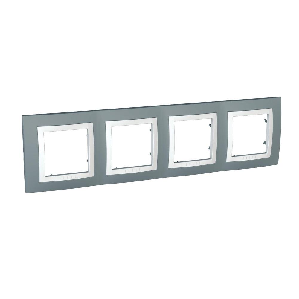Unica Basic - Krycí rámeček čtyřnásobný, Technico/polar