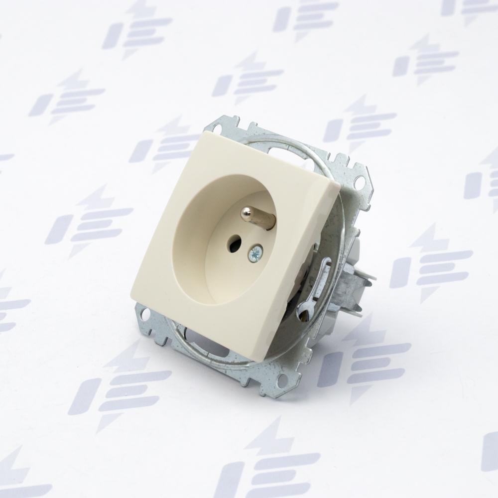 SDD112012 Sedna D/E - Zásuvka 230V 16A clonky bezšroubová, Béžová