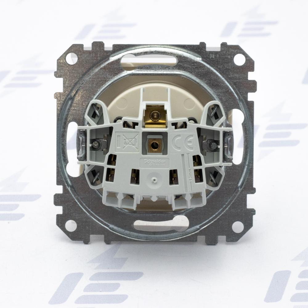 SDD112012 Sedna D/E - Zásuvka 230V 16A clonky bezšroubová, Béžová