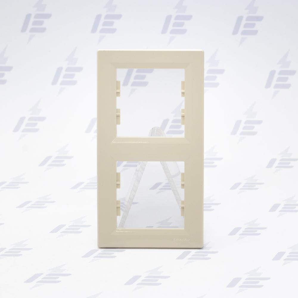 EPH5810223 Asfora - Krycí rámeček dvojnásobný vertikální, krémová