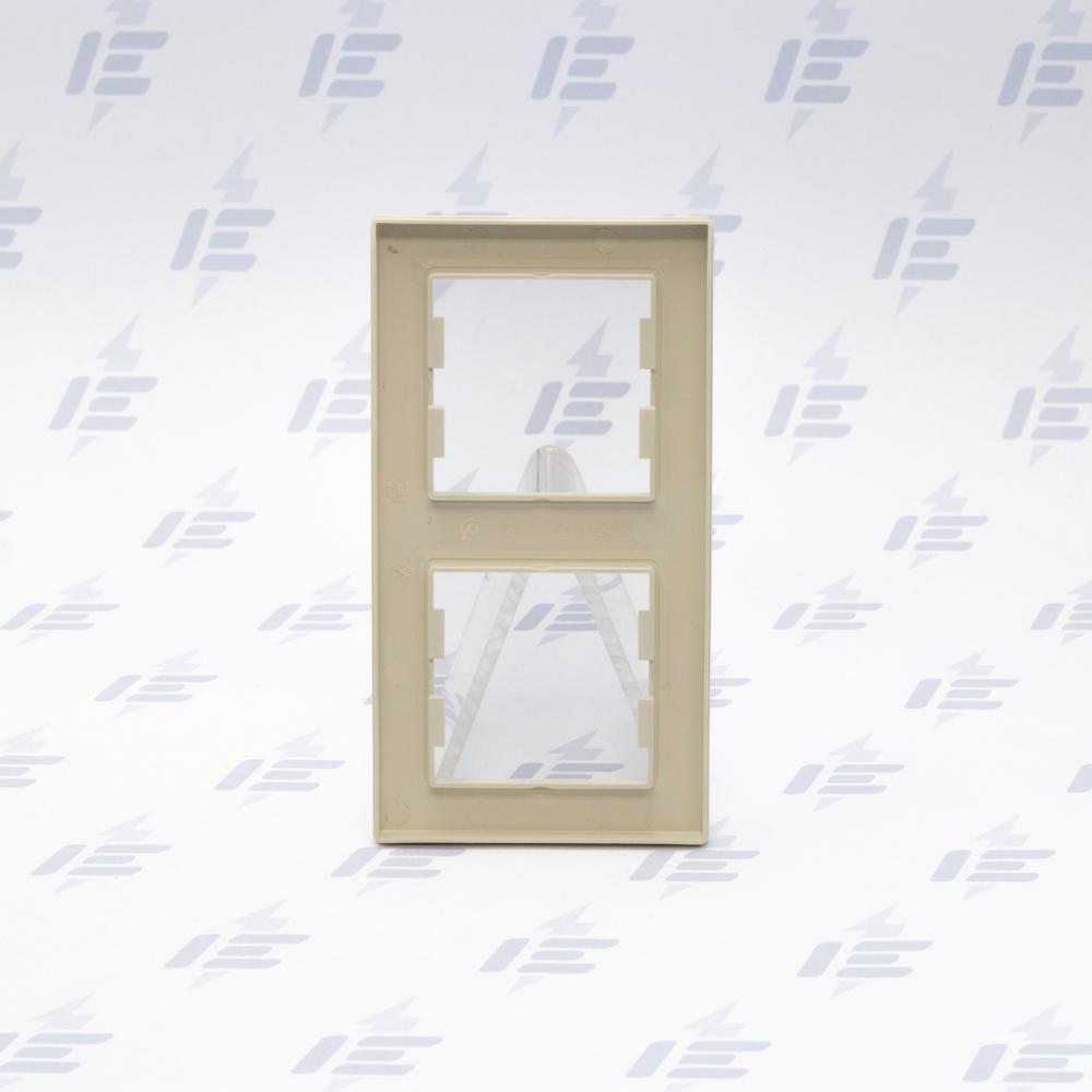 EPH5810223 Asfora - Krycí rámeček dvojnásobný vertikální, krémová