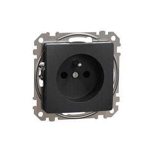 SDD114011 Sedna D/E - Zásuvka 230V 16A clonky šroubová, Antracit