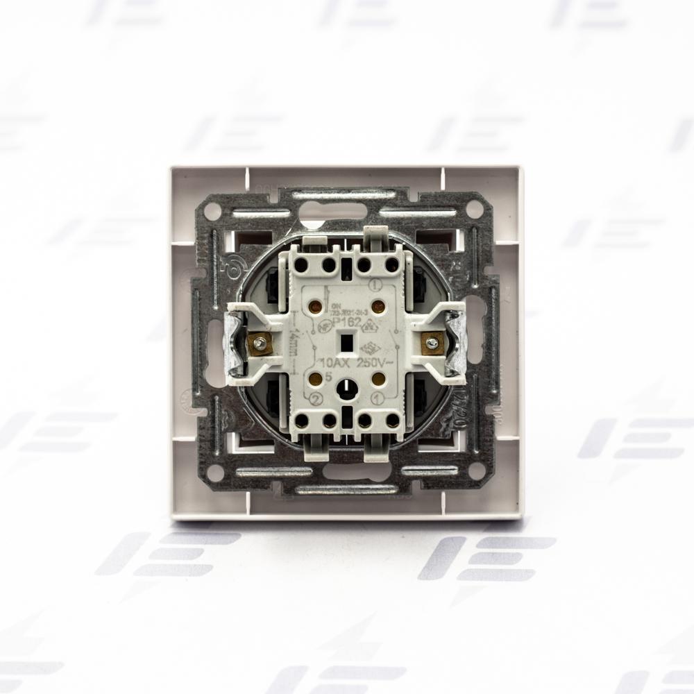 EPH0300121 Asfora - Přepínač sériový řazení 5, bezšroubový, bílá