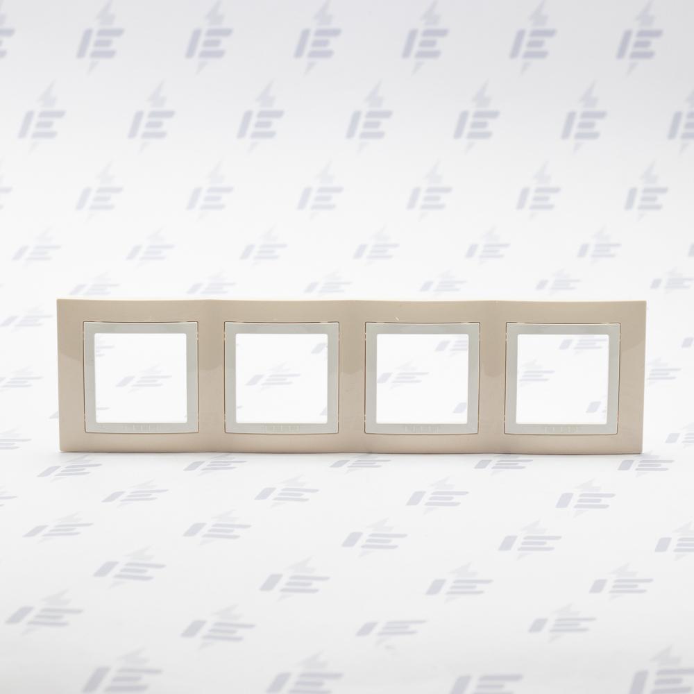 MGU2.008.559 Unica Basic - Krycí rámeček čtyřnásobný, Cream/marfil