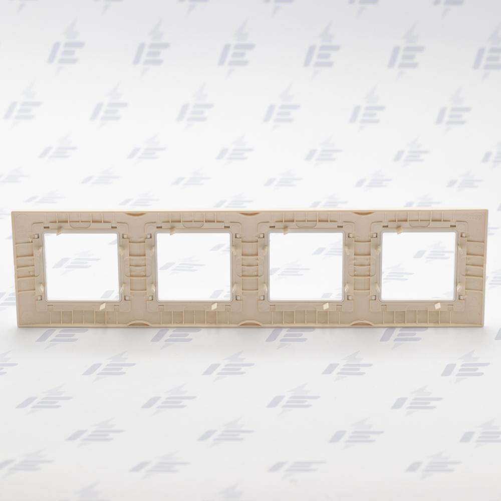 MGU2.008.559 Unica Basic - Krycí rámeček čtyřnásobný, Cream/marfil