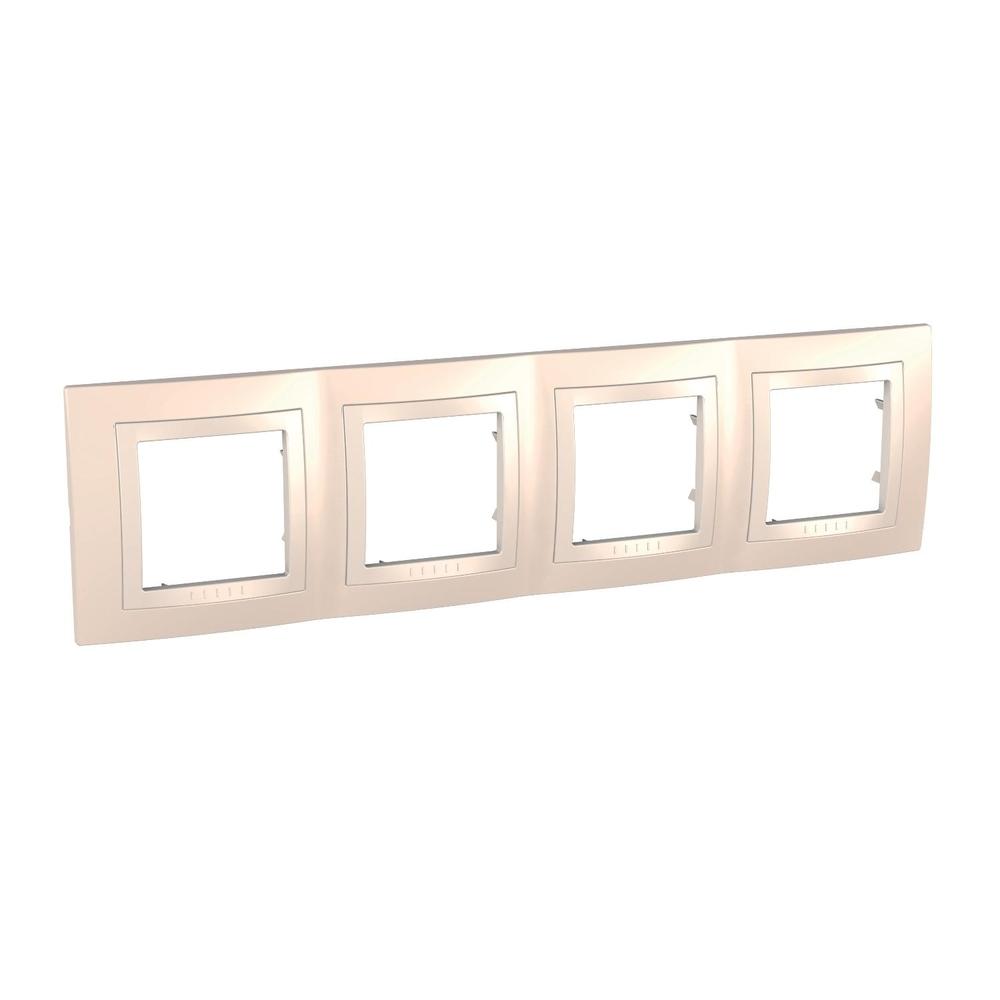 MGU2.008.559 Unica Basic - Krycí rámeček čtyřnásobný, Cream/marfil