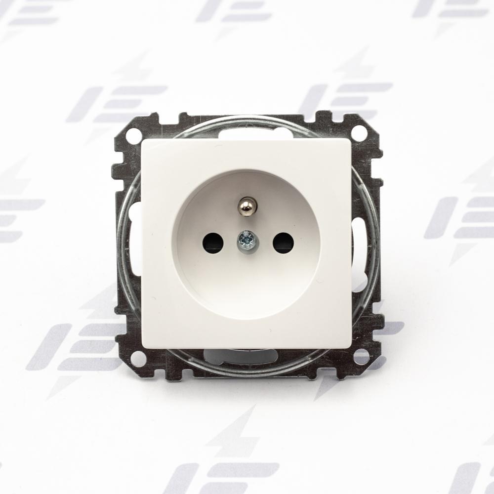 SDD111012 Sedna D/E - Zásuvka 230V 16A clonky bezšroubová, Bílá