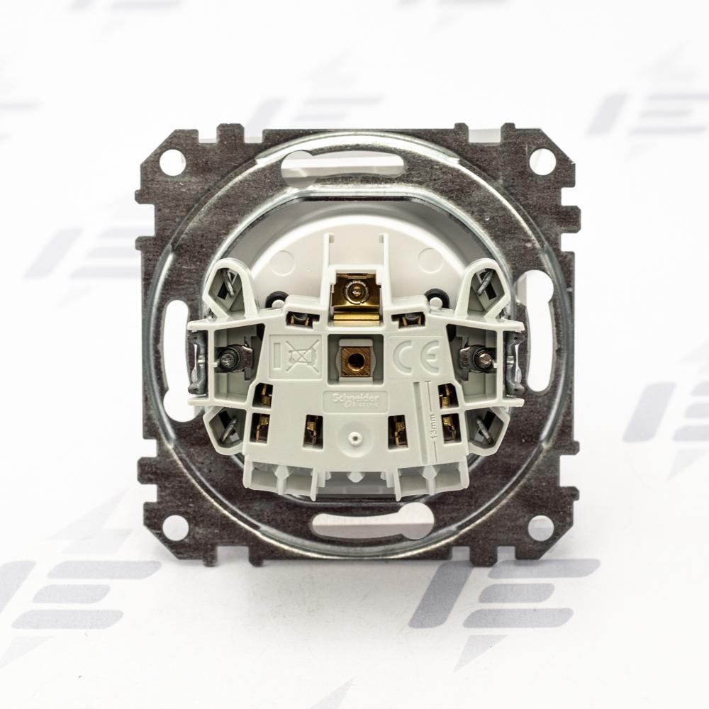 SDD111012 Sedna D/E - Zásuvka 230V 16A clonky bezšroubová, Bílá