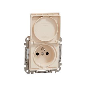 SDD212014 Sedna D/E - Zásuvka 230V 16A IP44 bezšroubová, Béžová