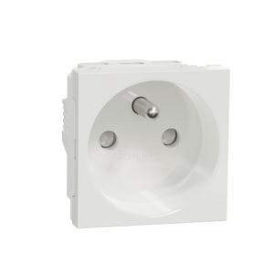 NU303918E Unica - Zásuvka 250V/16A 2P+E, clonky, šroubová, Bílá