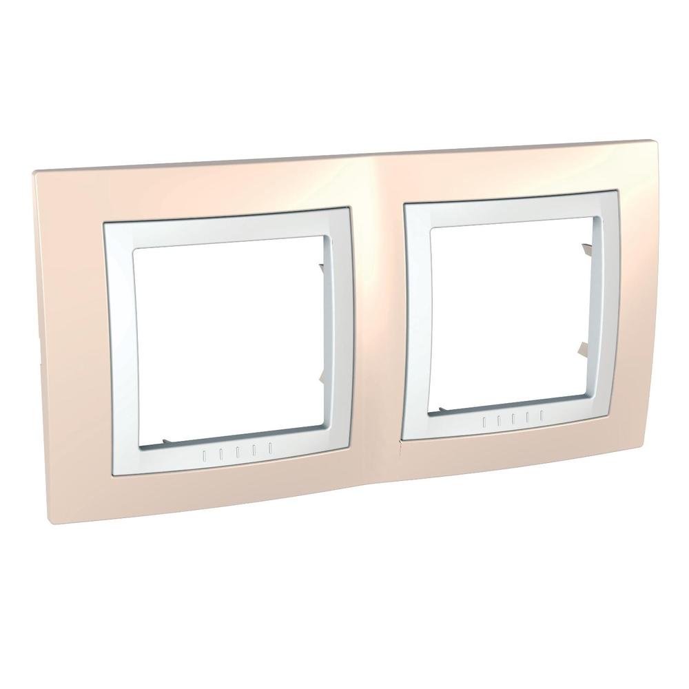 MGU2.004.859 Unica Basic - Krycí rámeček dvojnásobný, Cream/polar