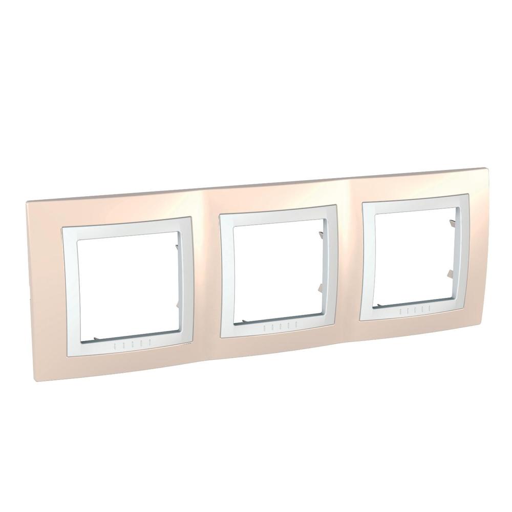 Unica Basic - Krycí rámeček trojnásobný, Cream/polar