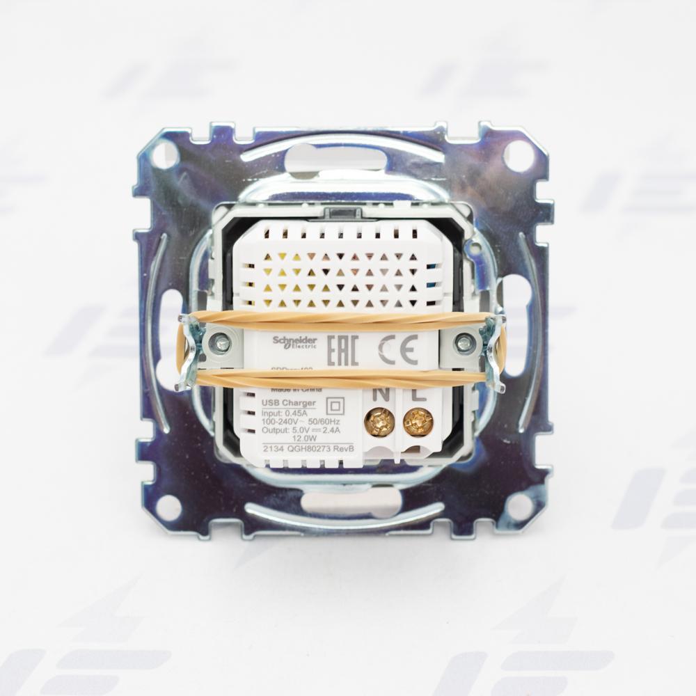 SDD114402 Sedna D/E - Dvojitá USB A+C nabíječka 2.4A, Antracit