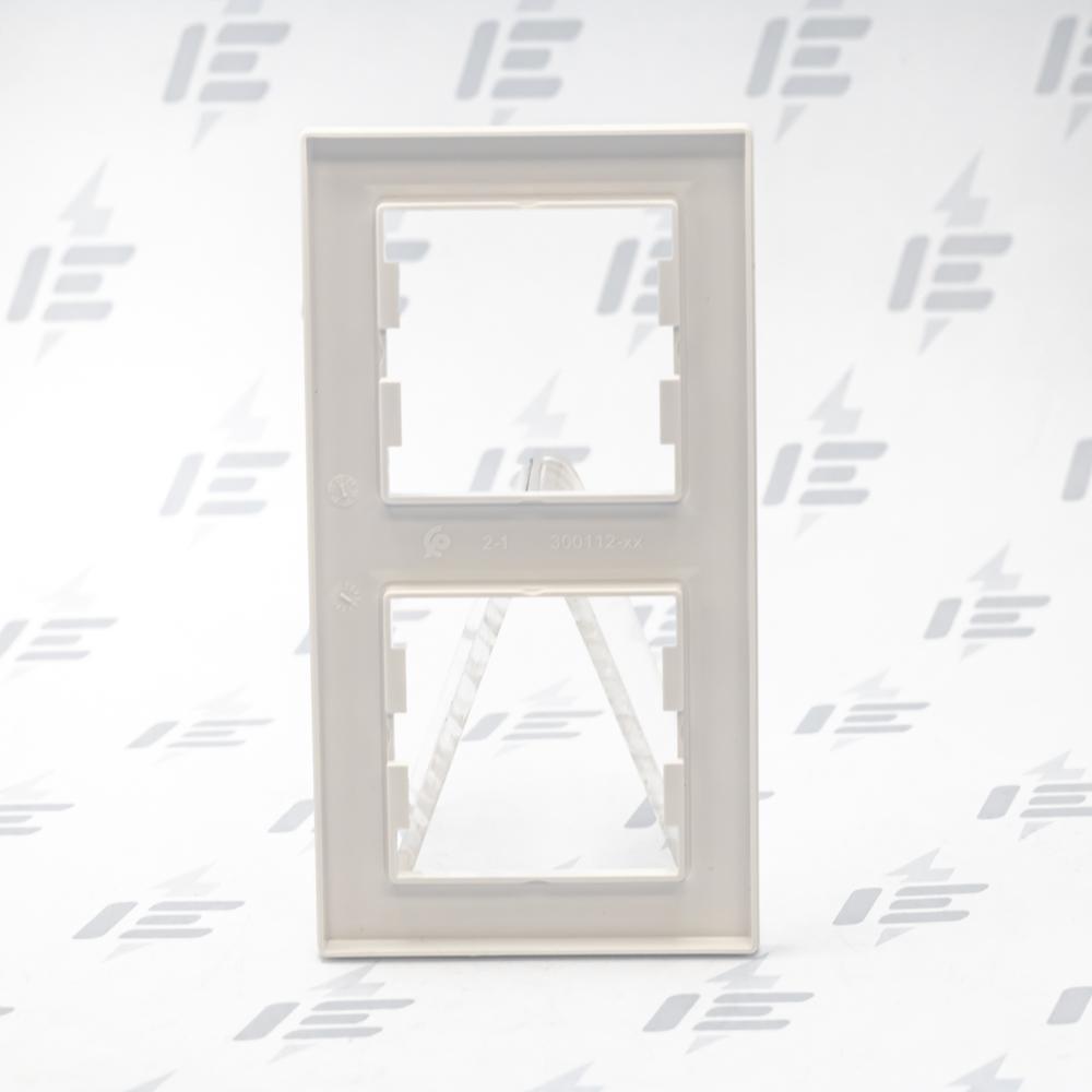 EPH5810221 Asfora - Krycí rámeček dvojnásobný vertikální, bílá