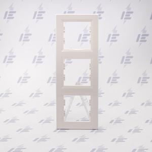 EPH5810321 Asfora - Krycí rámeček trojnásobný vertikální, bílá