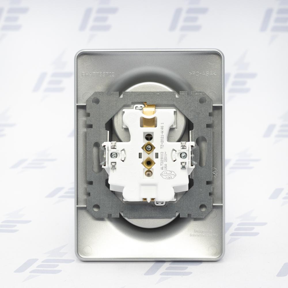 SDD313211C Sedna D/E - Zásuvka dvojnásobná 230V 16A, Aluminium