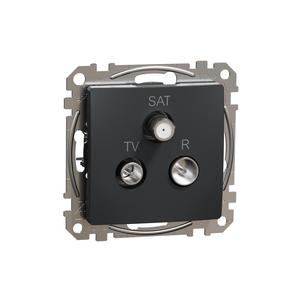 SDD114484 Sedna D/E - TV-R-SAT zásuvka průběžná 7dB, Antracit
