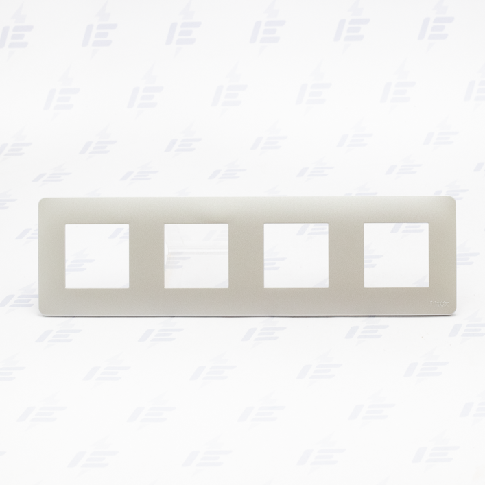 NU200830 Unica Studio - Krycí rámeček čtyřnásobný, Aluminium