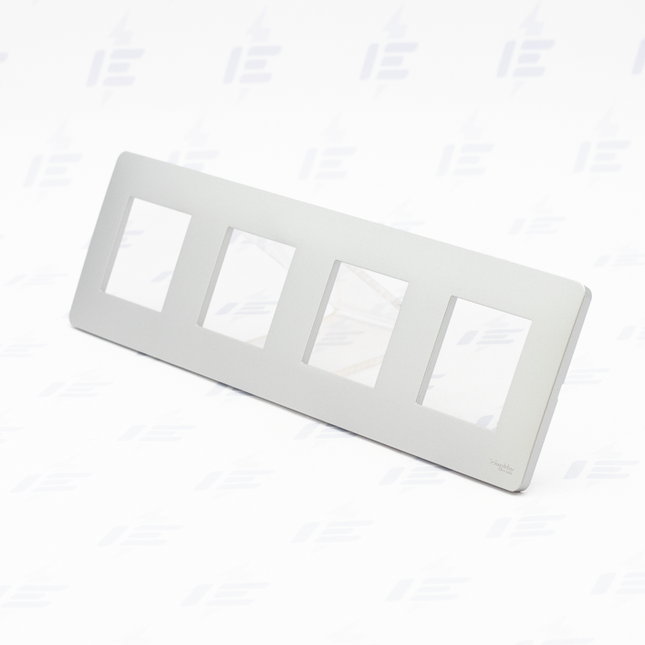 NU200830 Unica Studio - Krycí rámeček čtyřnásobný, Aluminium