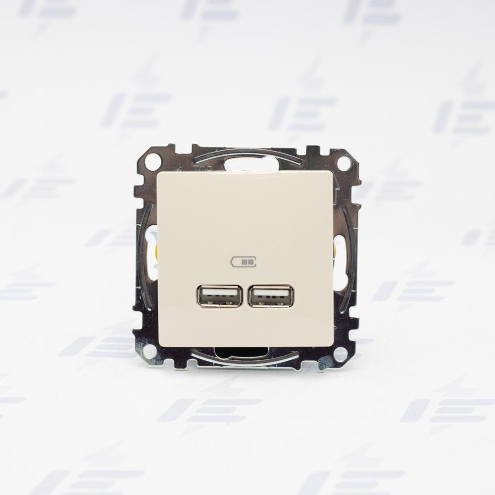 SDD112401 Sedna D/E - Dvojitá USB A+A nabíječka 2.1A, Béžová