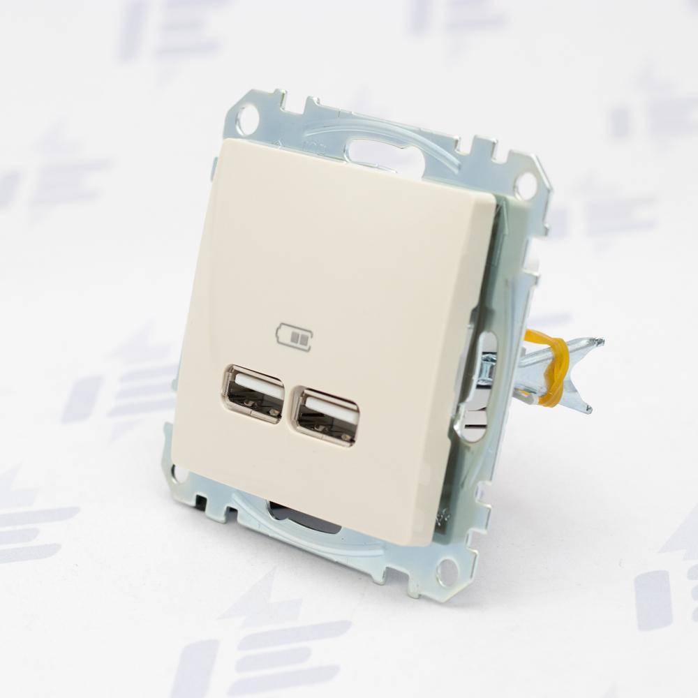 SDD112401 Sedna D/E - Dvojitá USB A+A nabíječka 2.1A, Béžová