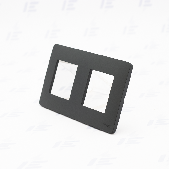 NU200454 Unica Studio - Krycí rámeček dvojnásobný, Antracit