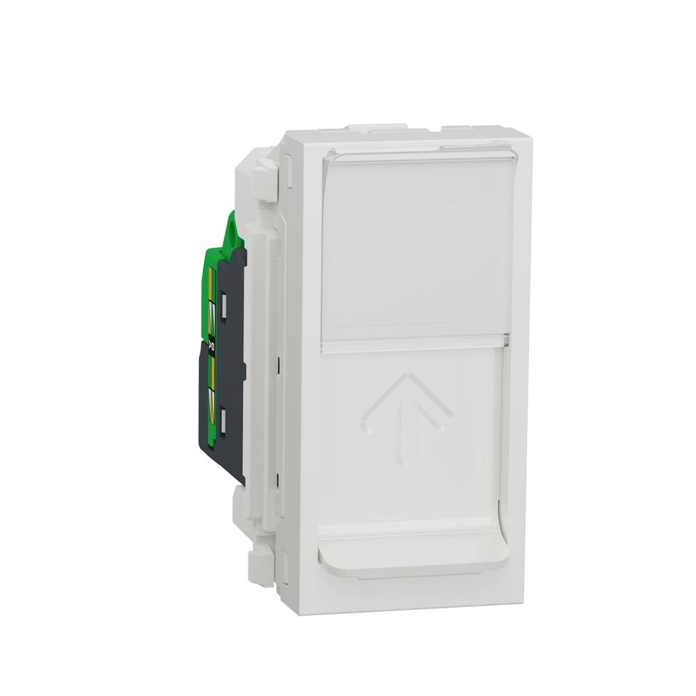 Unica - Zásuvka datová 1xRJ45 Kat.6A FTP, 1M, Bílá