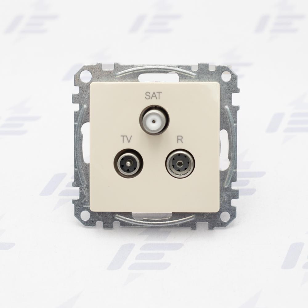 SDD112484 Sedna D/E - TV-R-SAT zásuvka průběžná 7dB, Béžová