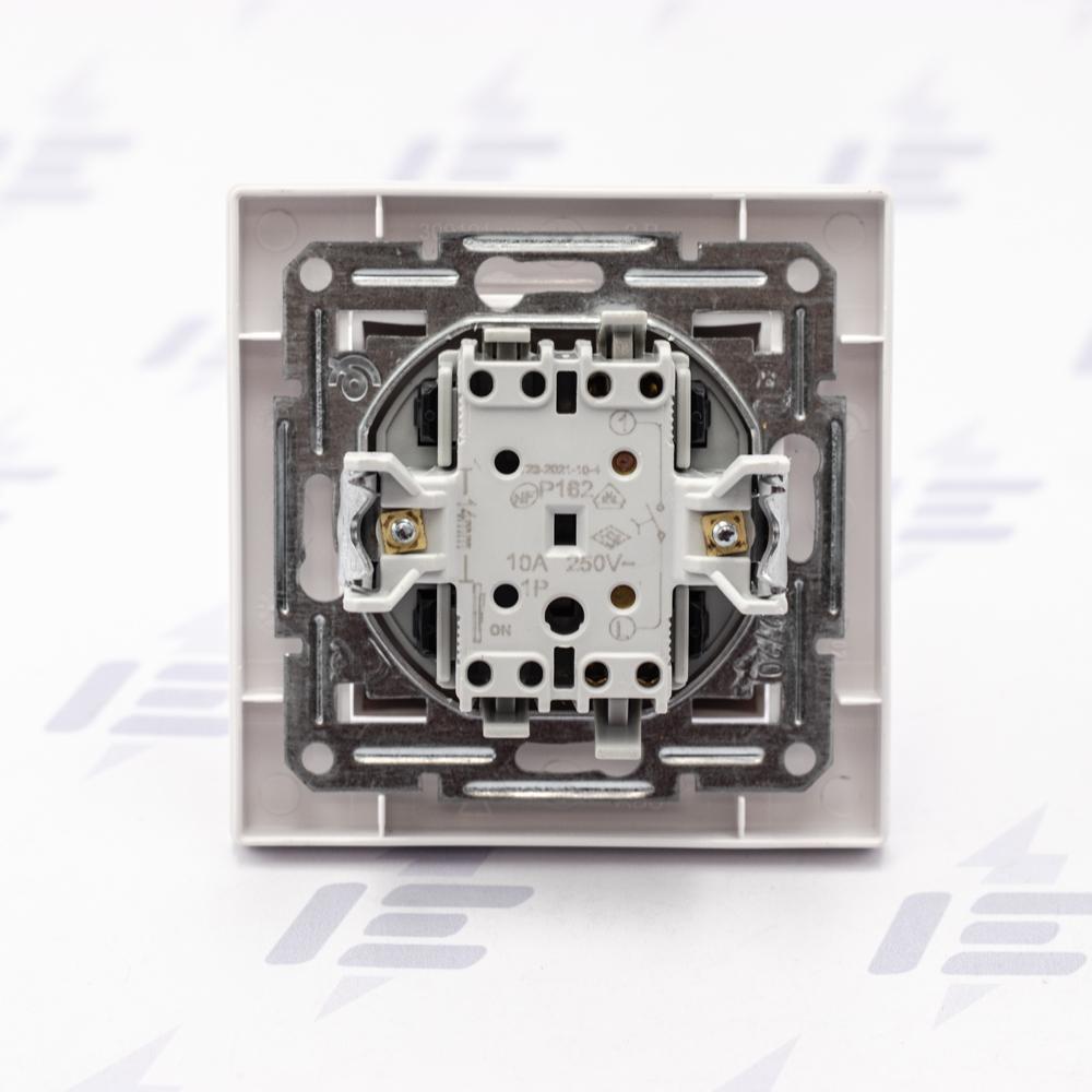 EPH0700121 Asfora - Ovládač tlačítkový 1/0 bezšroubový bílá