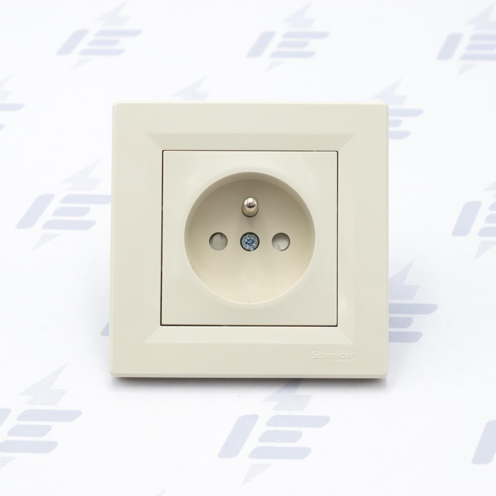 EPH2800223 Asfora - Zásuvka 2P+PE 250V 16A, clonky, krémová