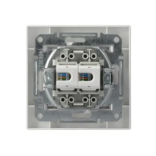 EPH4400121 Asfora - Zásuvka datová 2xRJ45, kat.5e UTP, bílá