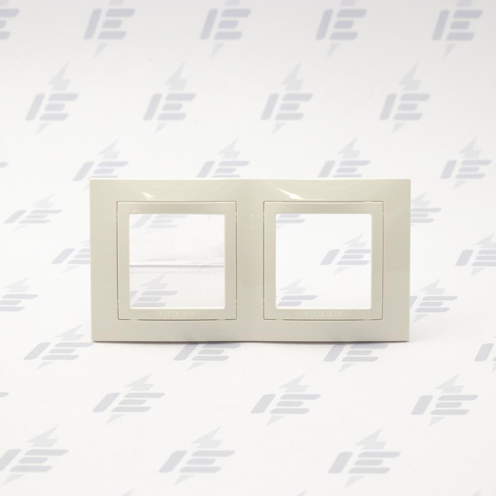 MGU2.004.25 Unica Basic - Krycí rámeček dvojnásobný, Marfil